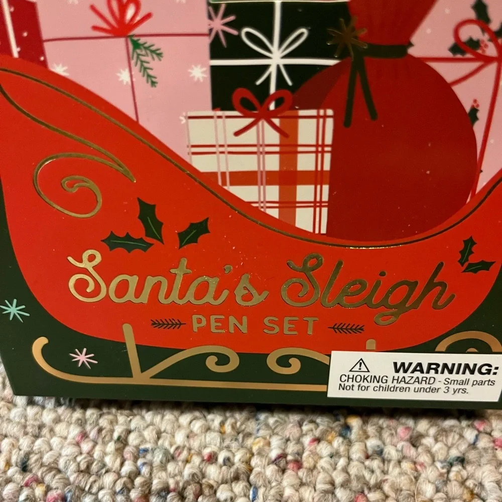 Eccolo Santa's Sleigh Pen Set of 4